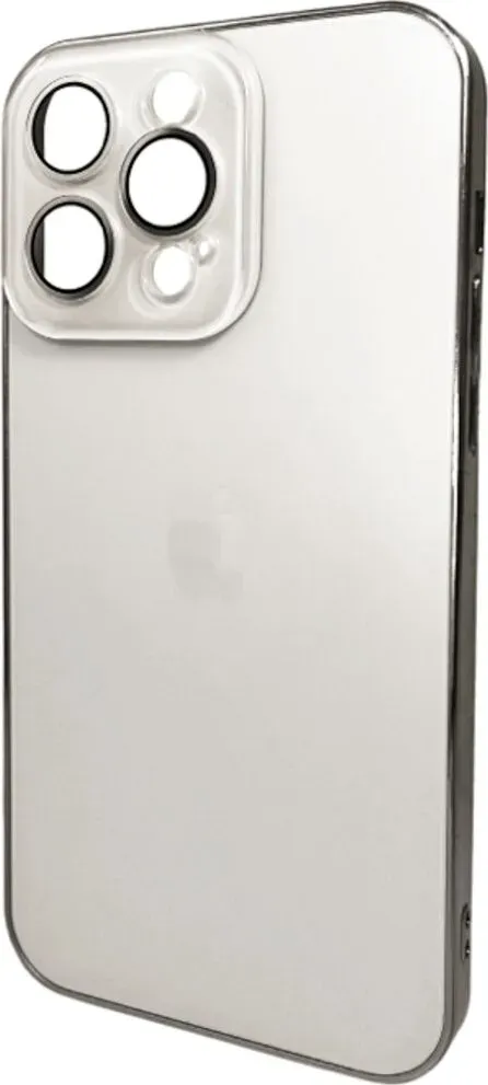 Чехол-накладка AG Glass Sapphire Frame MagSafe Logo for Apple iPhone 15 Pro White