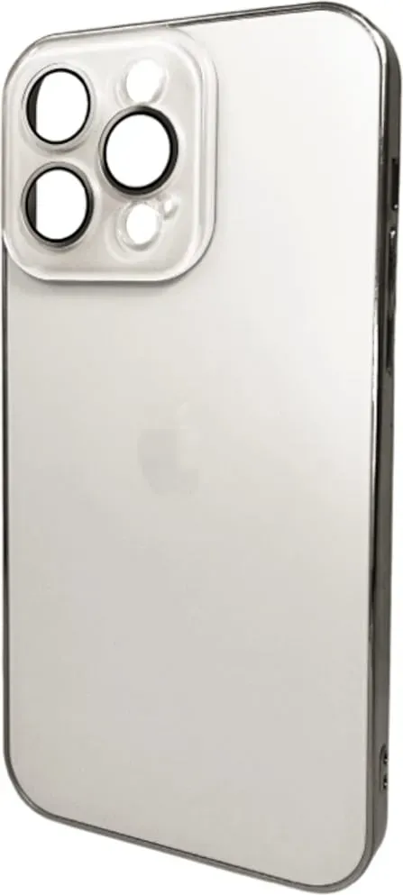 Чехол-накладка AG Glass Sapphire Frame MagSafe Logo for Apple iPhone 13 Pro Max White