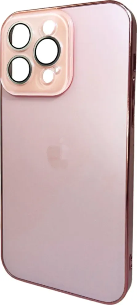 Чехол-накладка AG Glass Sapphire Frame MagSafe Logo for Apple iPhone 14 Pro Pink