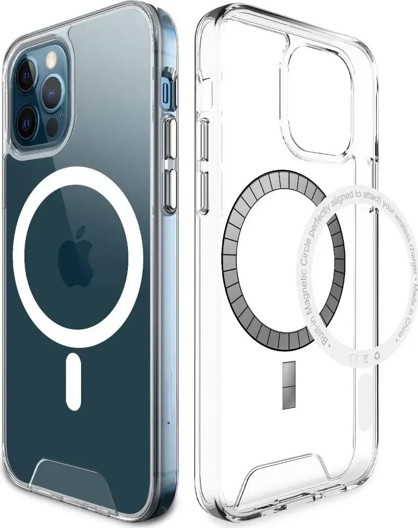 Чохол-накладка Space Magnetic for Apple iPhone 15 Pro Transparent