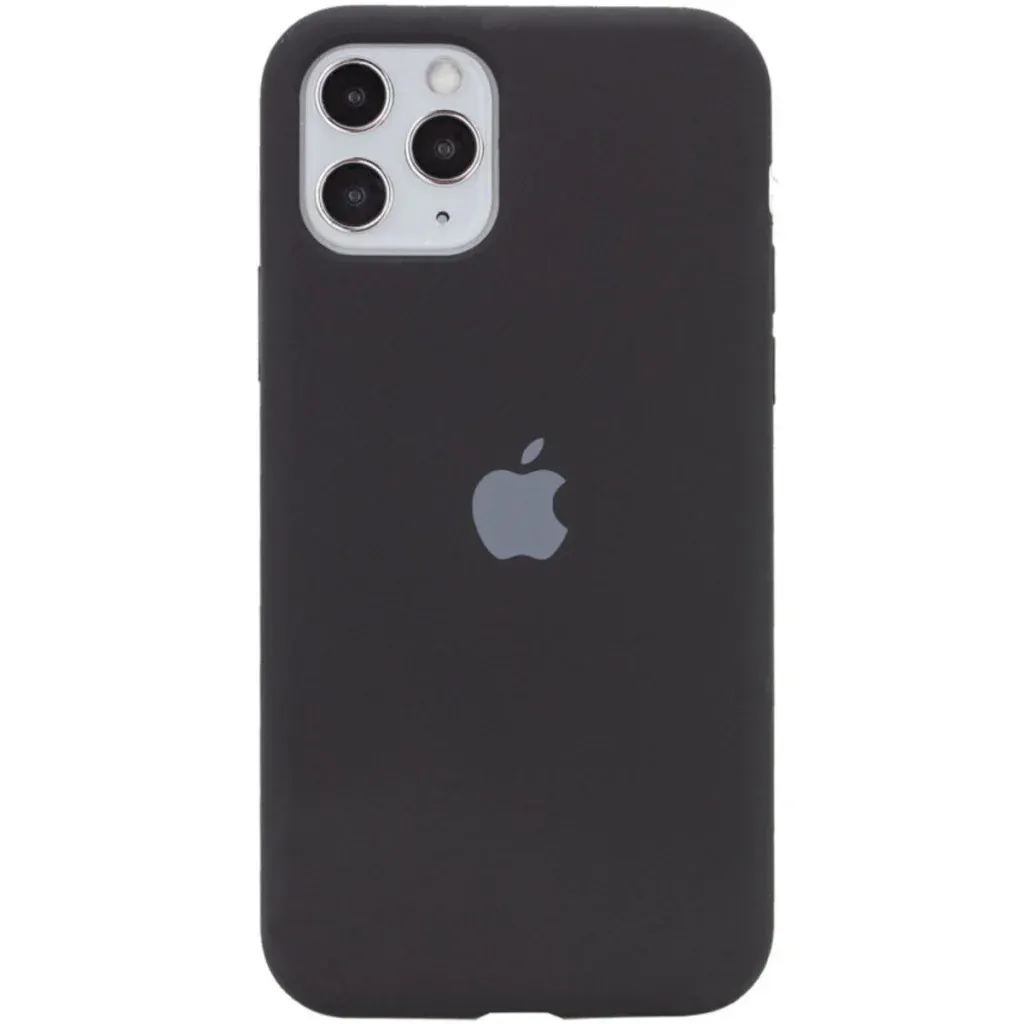 Чехол-накладка Silicone Full Case AA Open Cam для iPhone 11 Pro Max круглый 14,Black