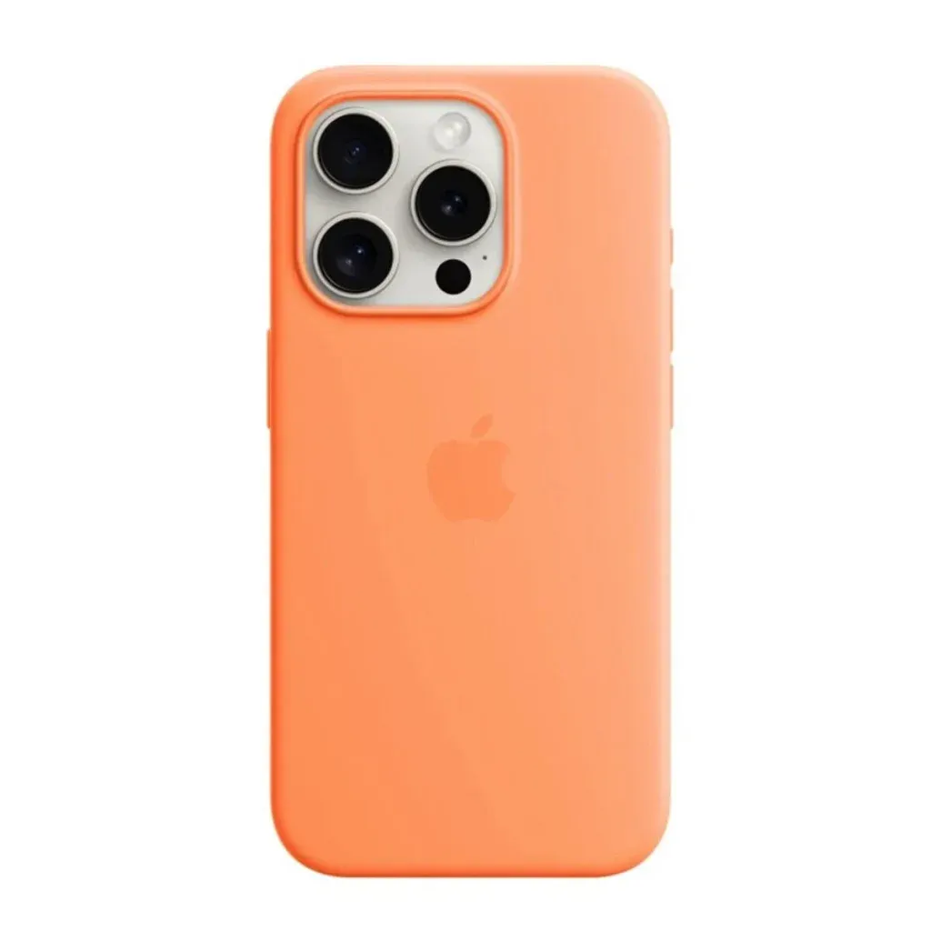 Чехол-накладка Silicone Full Case AAA MagSafe IC for iPhone 15 Orange