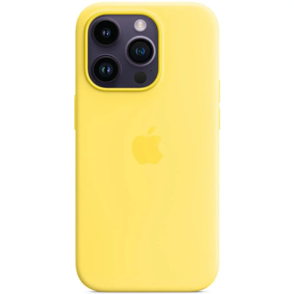 Чехол-накладка Silicone Full Case AAA MagSafe IC for iPhone 14 Canary Yellow