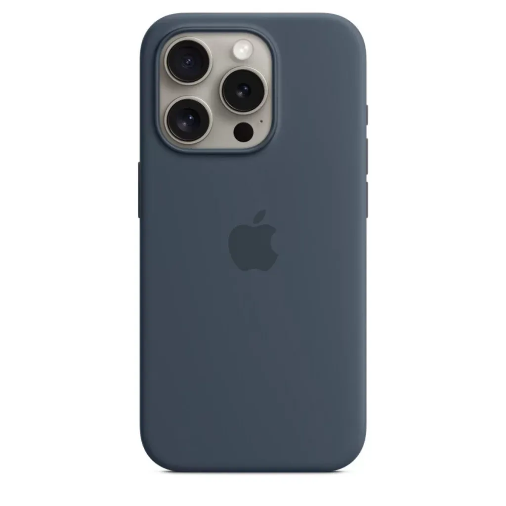 Чехол-накладка Silicone Full Case AAA MagSafe IC for iPhone 15 Pro Max Storm Blue