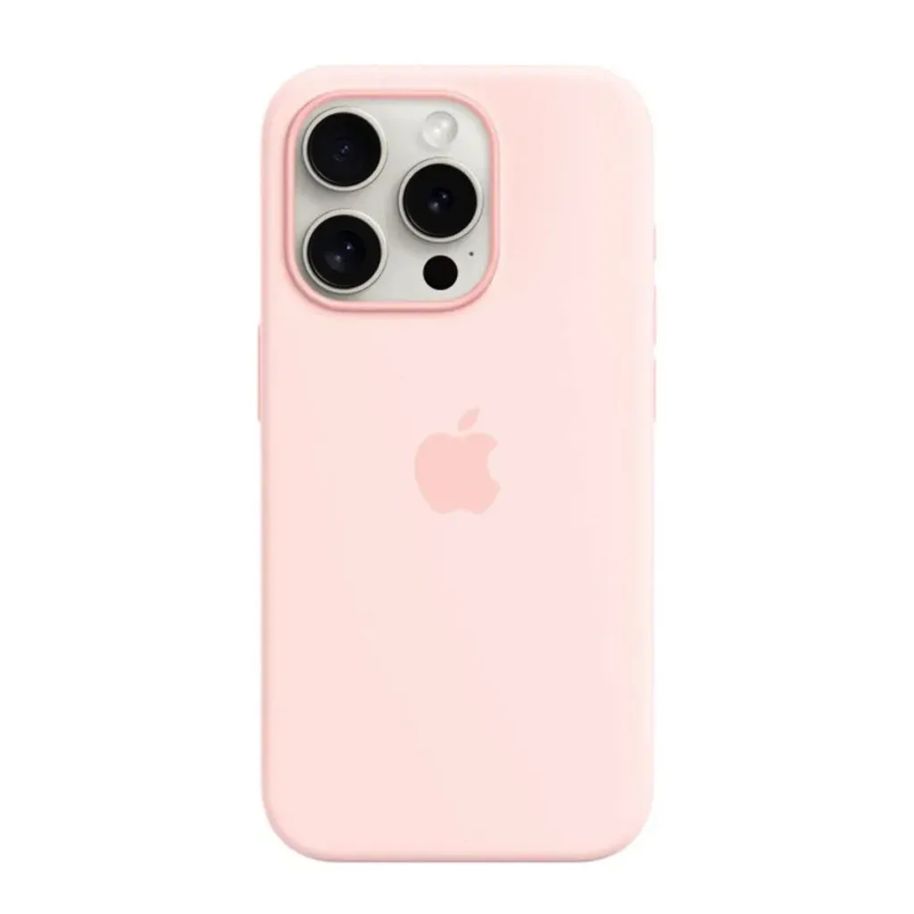 Чехол-накладка Silicone Full Case AAA MagSafe IC for iPhone 15 Pink