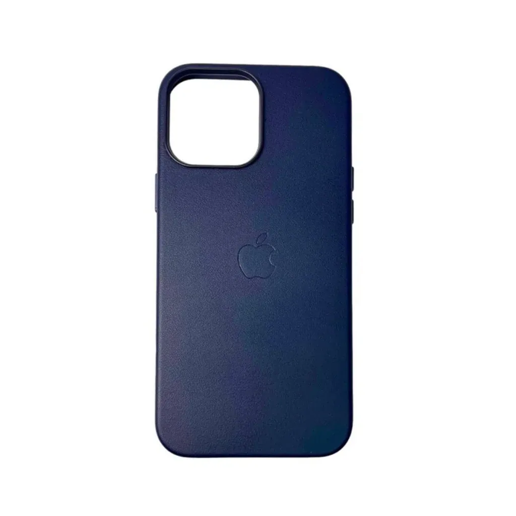 Чохол-накладка Leather AAA Full Magsafe IC for iPhone 15 Deep Blue