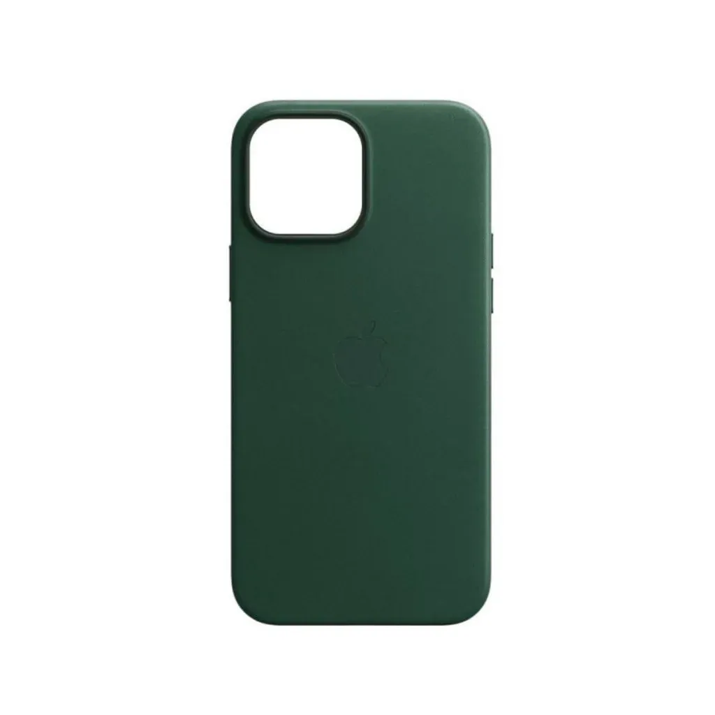 Чехол-накладка Leather AAA Full Magsafe IC for iPhone 15 Fir Green