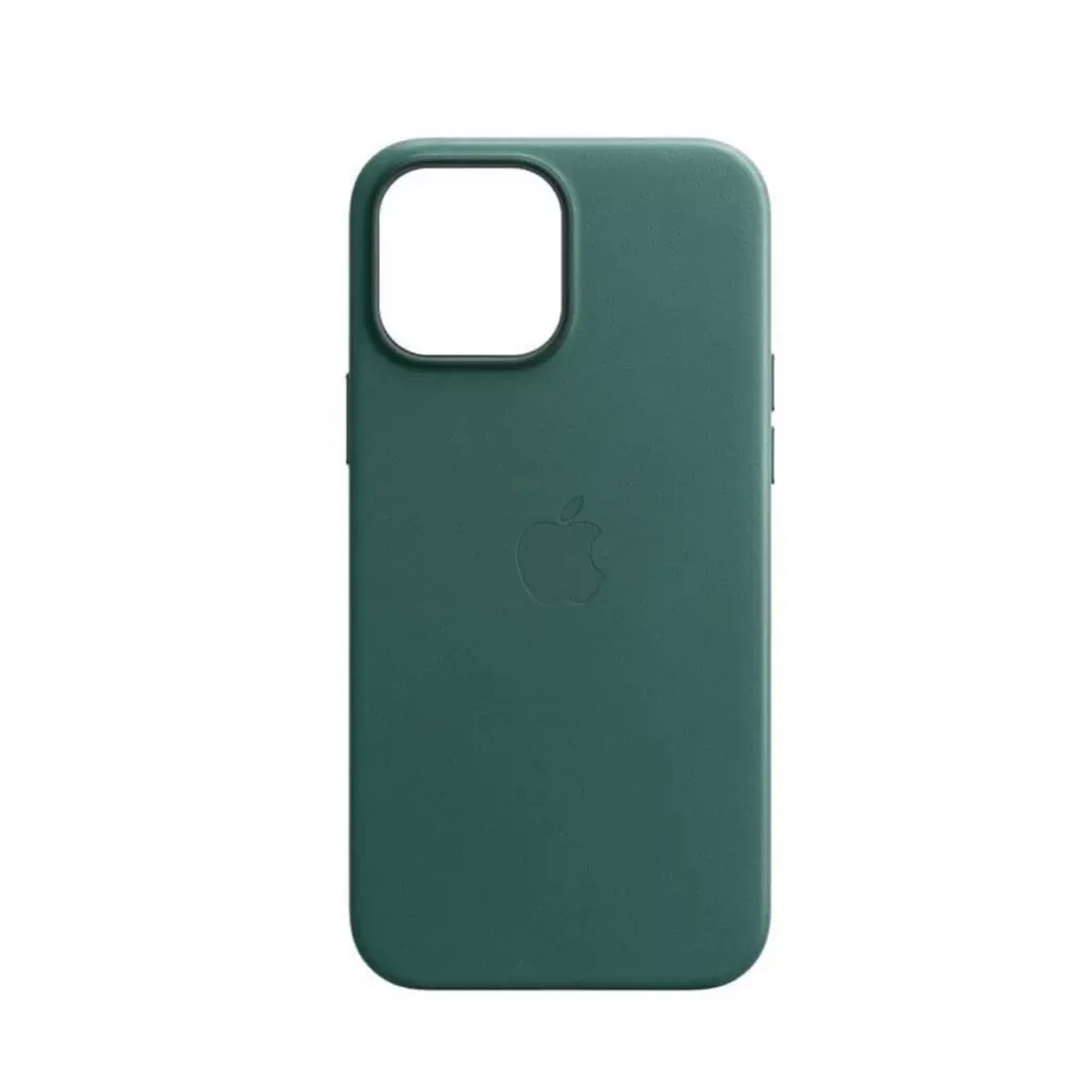 Чехол-накладка Leather AAA Full Magsafe IC for iPhone 15 Pro Max Pine Green