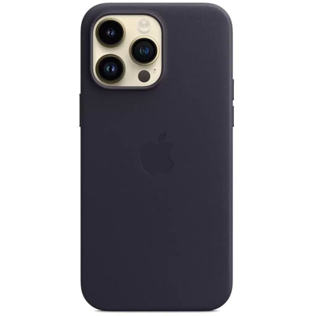 Чехол-накладка Leather AAA Full Magsafe IC for iPhone 14 Pro Max Violet