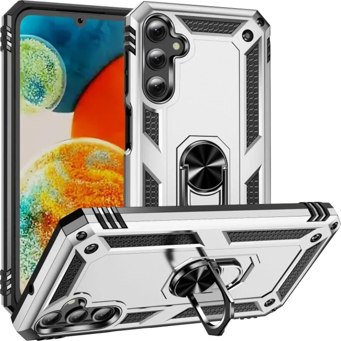 Чехол-накладка Cosmic Robot Ring for Samsung Galaxy A34 5G Silver