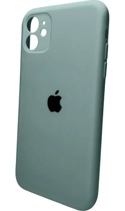 Чехол-накладка Silicone Full Case AA Camera Protect для Apple iPhone 11 Pro Max круглый 46,Pine Green