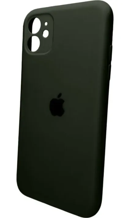 Чехол-накладка Silicone Full Case AA Camera Protect для Apple iPhone 11 круглый 40,Atrovirens