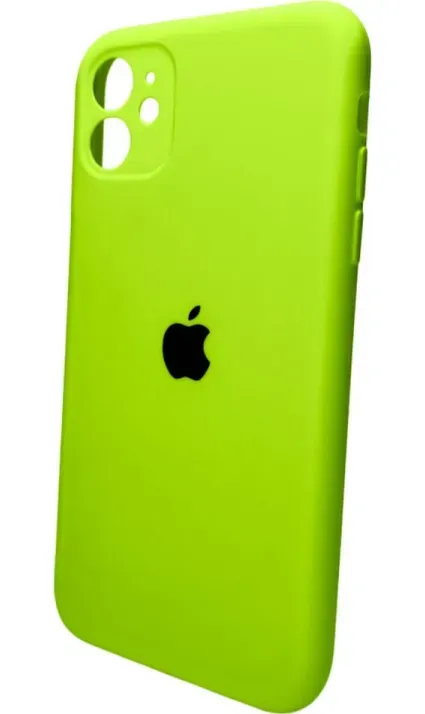 Чохол-накладка Silicone Full Case AA Camera Protect для Apple iPhone 11 Pro Max круглий 24,Shiny Green