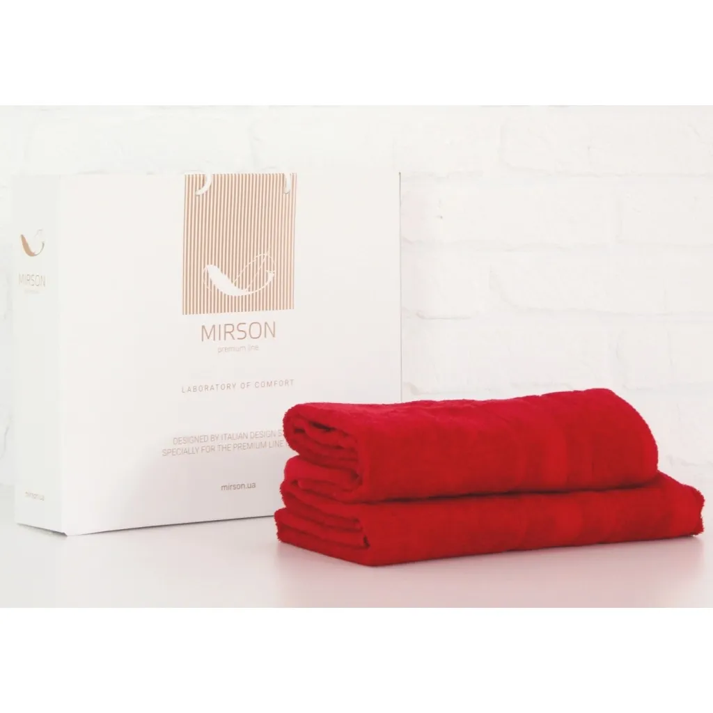 Полотенце MirSon набор банный №5070 Elite SoftNess Bordo 50х90, 70х140 (2200003183085)