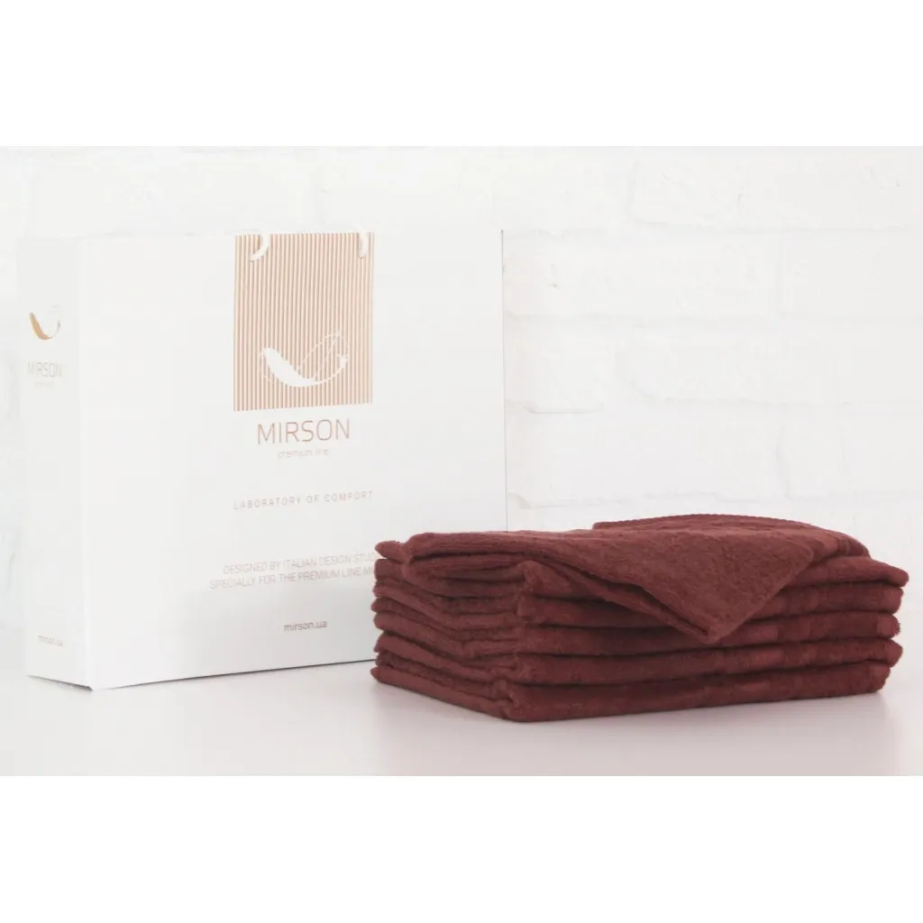 Полотенце MirSon набор банный №5071 Elite SoftNess Brown 70х140 6 шт (2200003524116)