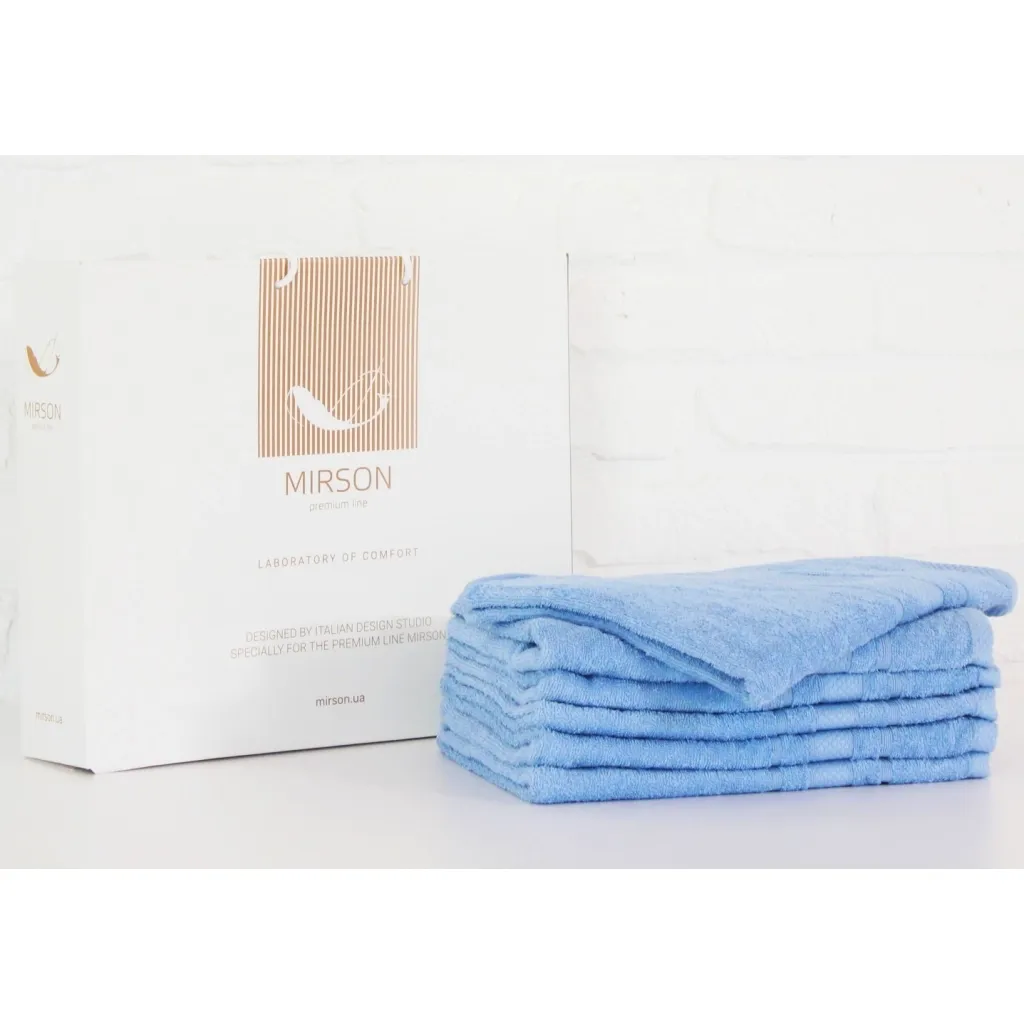 Полотенце MirSon набор банных №5072 Elite SoftNess Cornflower 50х90 6 шт (2200003523966)