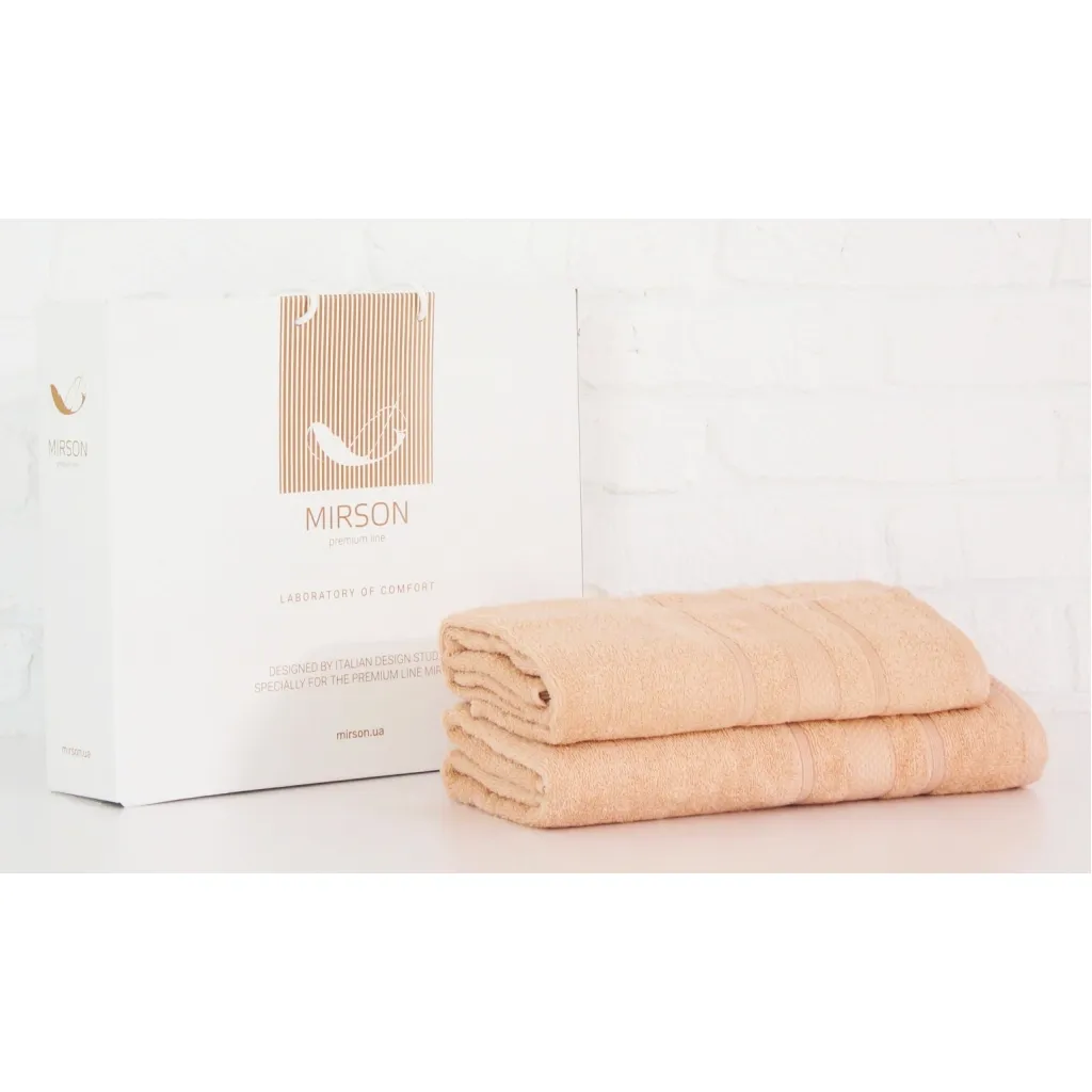 Полотенце MirSon набор банных №5075 Elite SoftNess Ivory 50х90, 70х140 (2200003183139)