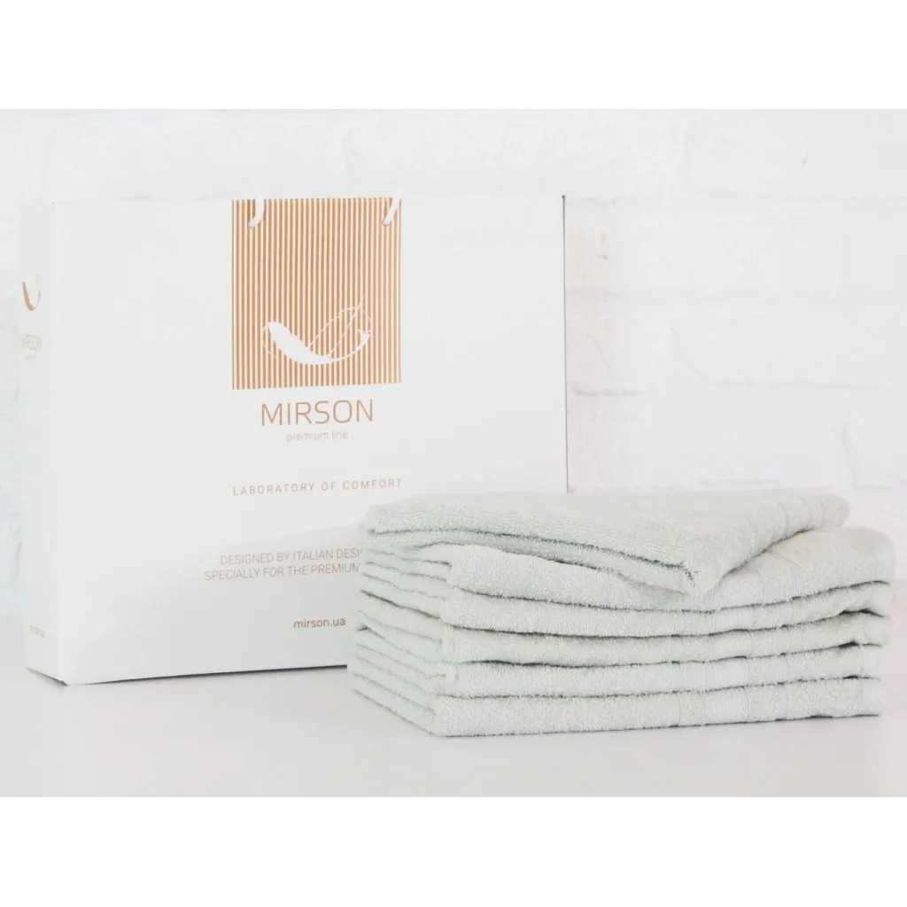 Полотенце MirSon набор банных №5078 Elite SoftNess Menthol 70х140 6 шт (2200003524185)