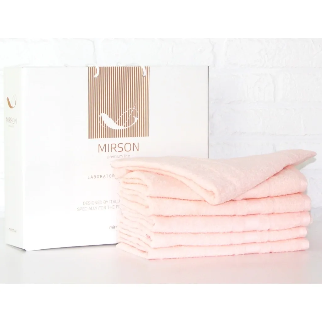 Полотенце MirSon набор банных №5080 Elite SoftNess Peach 70х140 6 шт (2200003524208)