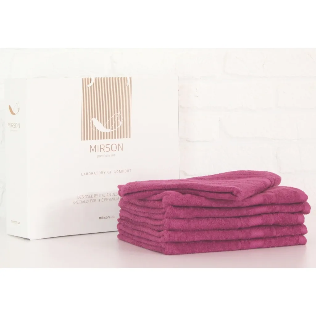 Полотенце MirSon набор банных №5081 Elite SoftNess Plum 70х140 6 шт (2200003524215)