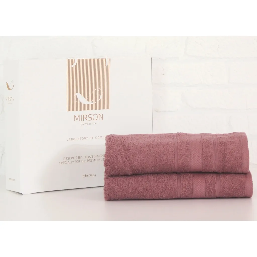 Рушник MirSon набір банних №5083 Elite SoftNess Violet 50х90, 70х140 (2200003960877)