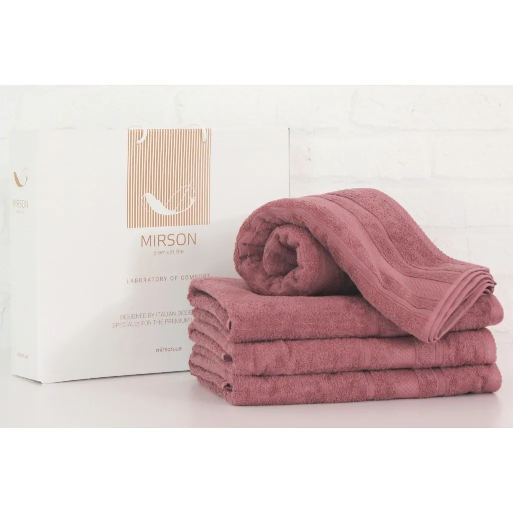 Полотенце MirSon набор банных №5083 Elite SoftNess Violet 40х70, 50х90, 70х14 (2200003183535)