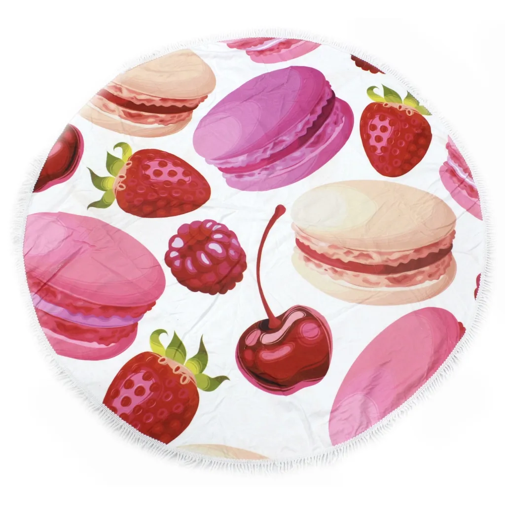 Полотенце MirSon пляжное №5075 Summer Time Fruit Macaroons 150x150 см (2200003947830)