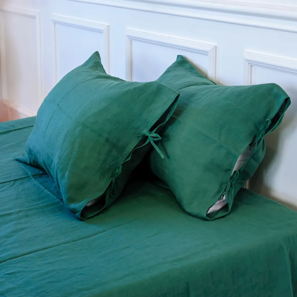  MirSon Лен Natural Linen 45х45 Green Apple (2200005372050)