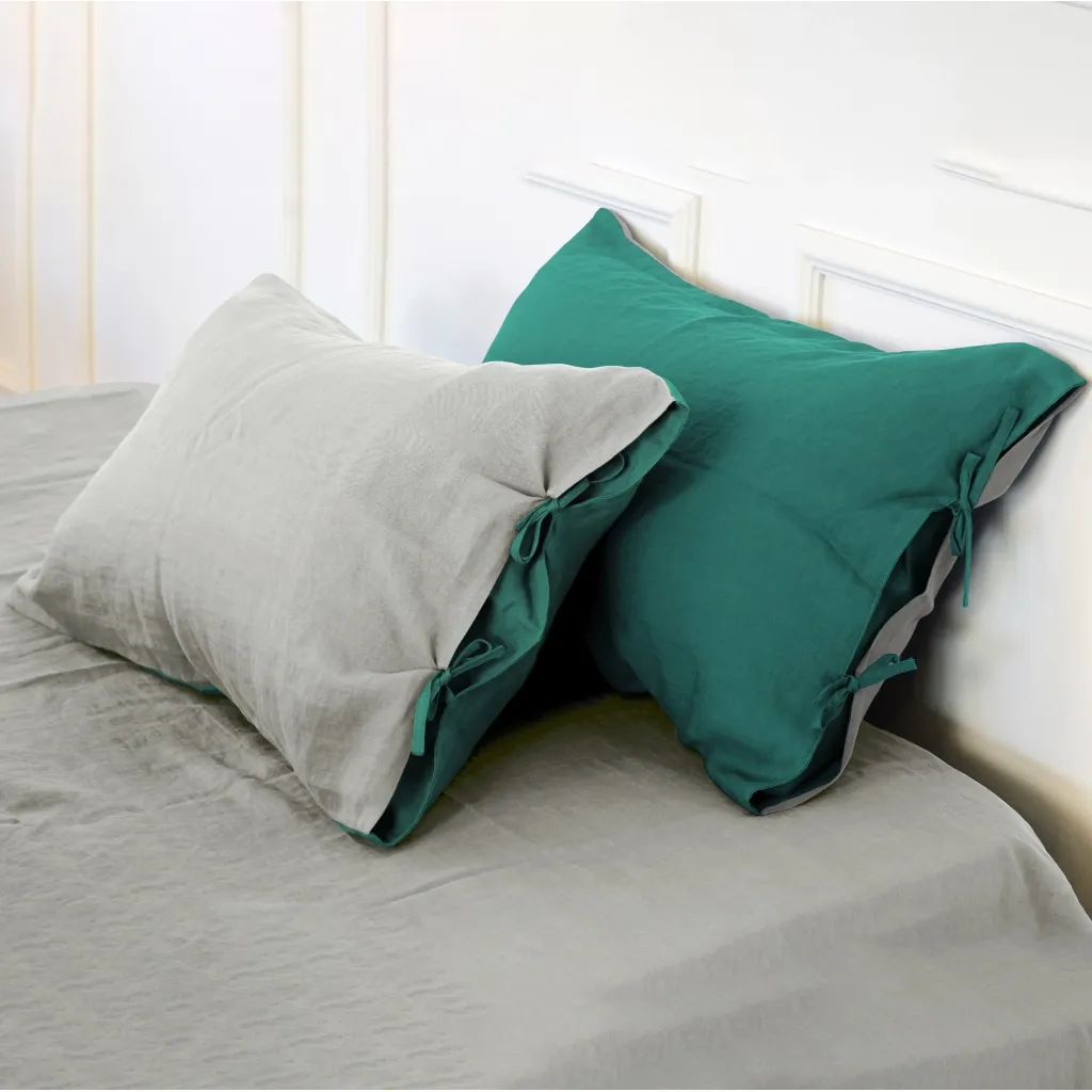  MirSon Лен Natural Linen 50х50 Green meadow (2200005372128)