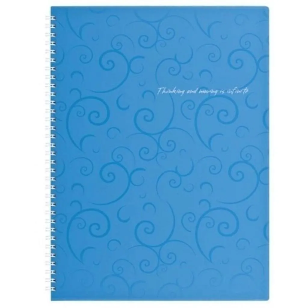  Buromax spiral side, А4, 80sheets, Barocco, square, blue (BM.2446-614)