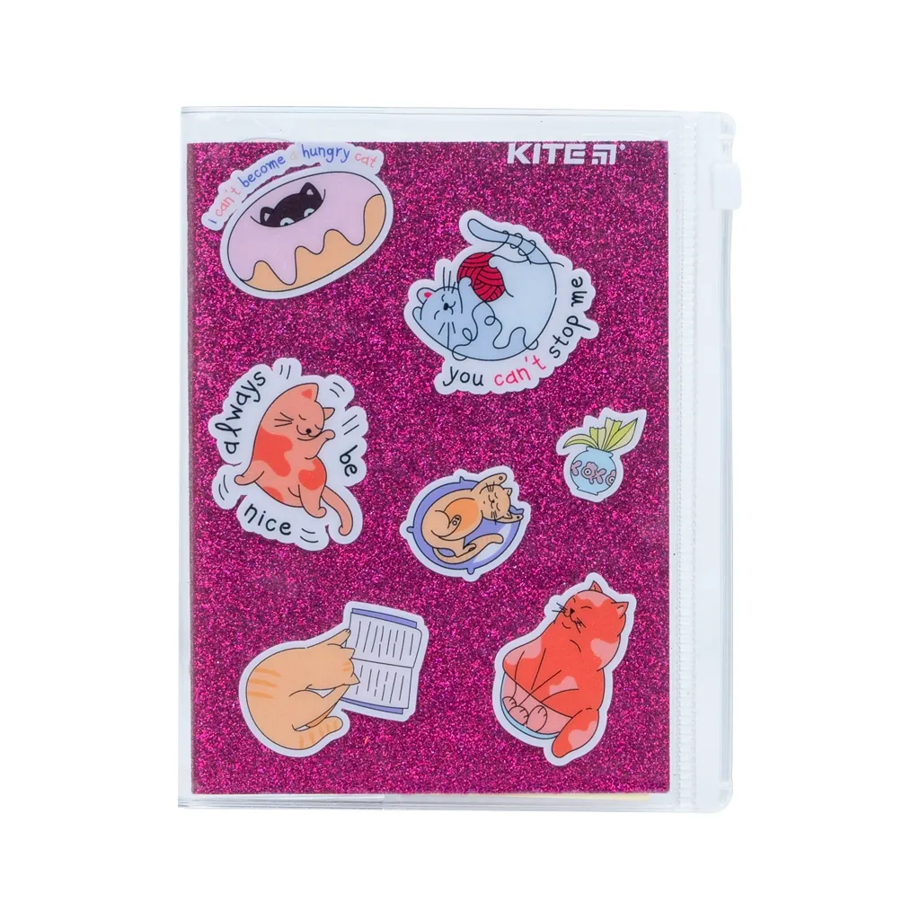  Kite силиконовая обложка, 80 л., Pink cats (K22-462-1)