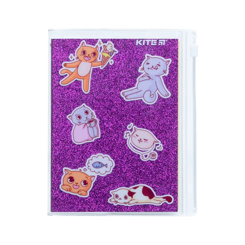  Kite силиконовая обложка, 80 л., Purple cats (K22-462-2)