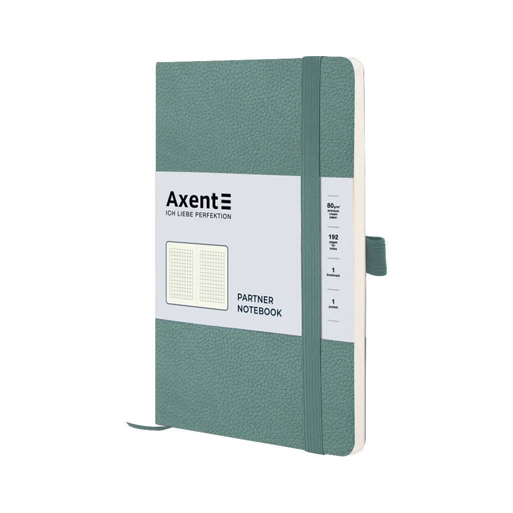  Axent Partner Soft Skin 125x195 мм 96 листов в клетку Серо-лазурны (8616-48-A)
