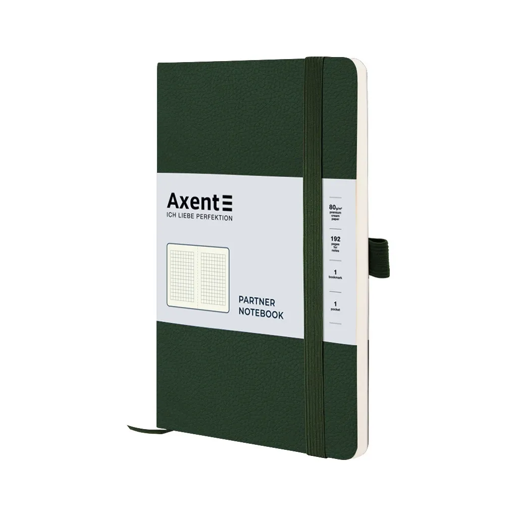  Axent Partner Soft Skin 125x195 мм 96 листов в клетку Зеленый (8616-23-A)