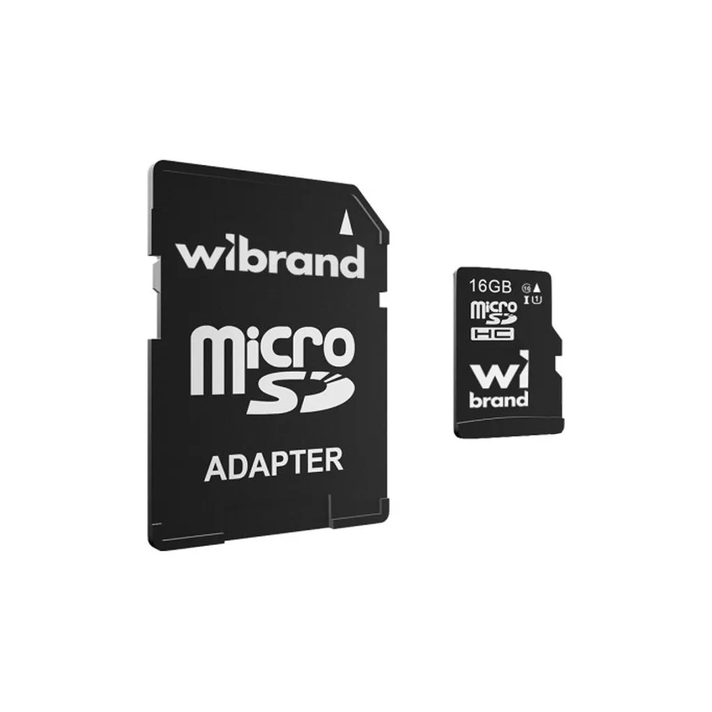 Карта пам'яті Wibrand 16Gb class 10 (adapter SD) WICDHU1/16GB-A