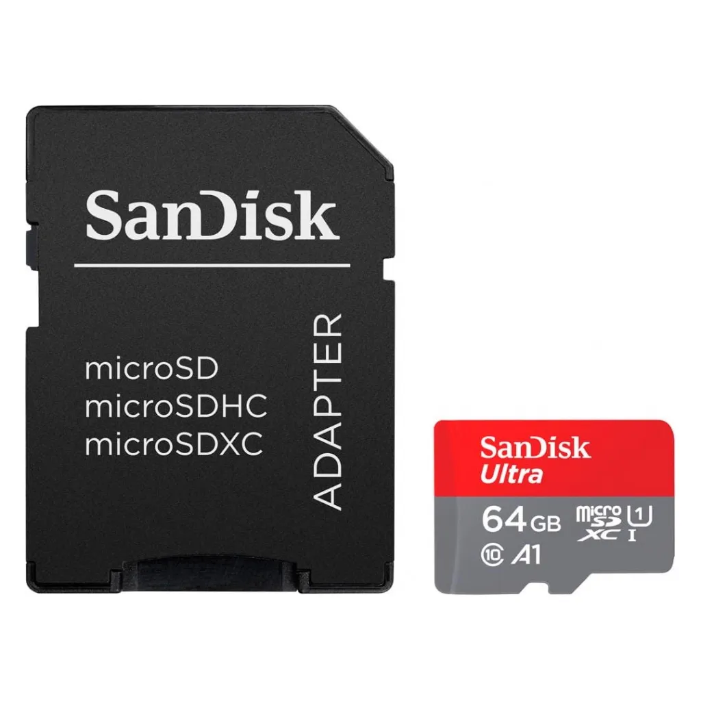 Карта пам'яті SanDisk Ultra 64Gb class 10 A1 (adapter SD) Imaging Packaging (SDSQUAB-064G-GN6IA)