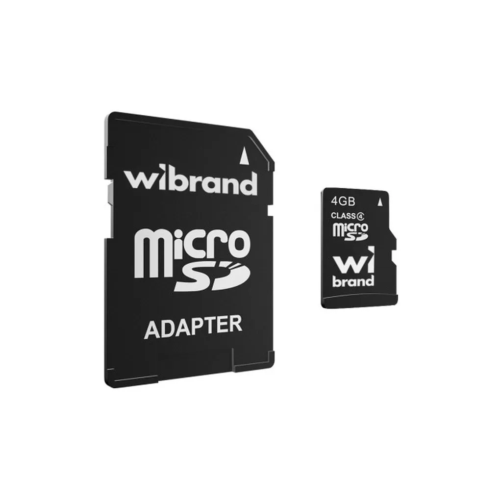 Карта пам'яті Wibrand 4Gb class 4 (adapter SD) WICDC4/4GB-A