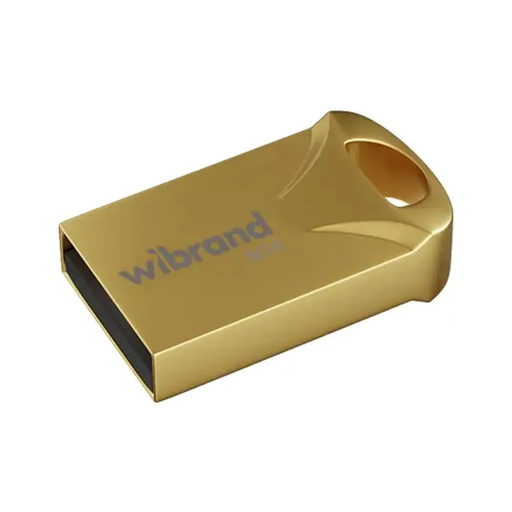 Флеш память USB Wibrand USB 2.0 Hawk 8Gb Gold (WI2.0/HA8M1G)