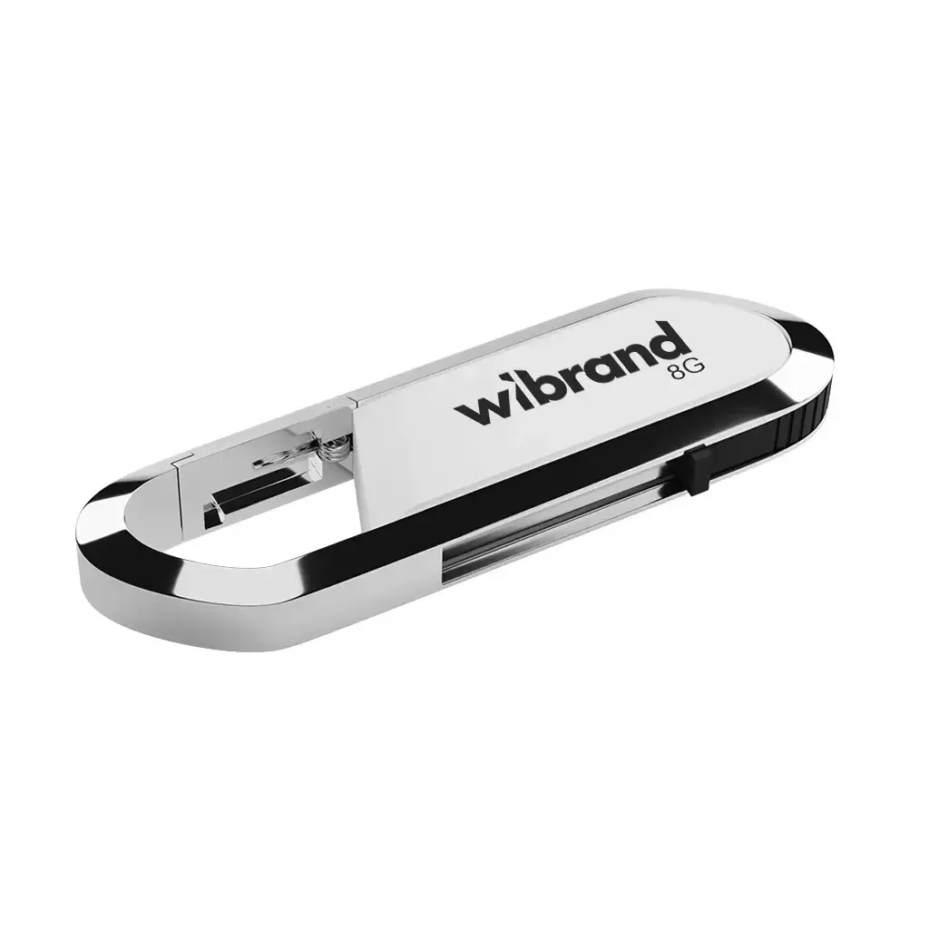 Флеш пам'ять USB Wibrand USB 2.0 Aligator 8Gb White (WI2.0/AL8U7W)