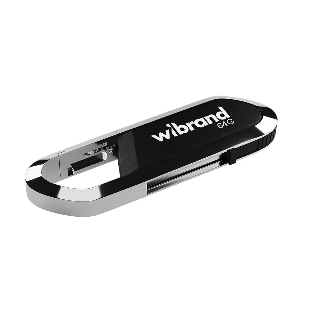 Флеш пам'ять USB Wibrand USB 2.0 Aligator 64Gb Black (WI2.0/AL64U7B)