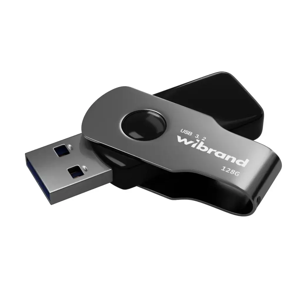 Флеш память USB Wibrand USB 3.2 Gen1 Lizard 128GB Black (WI3.2/LI128P9B)