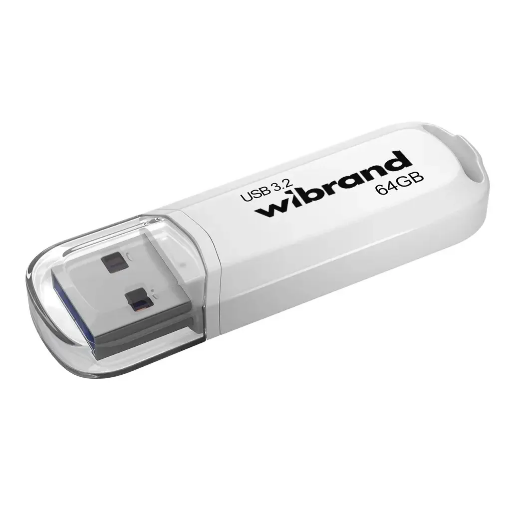 Флеш память USB Wibrand USB 3.2 Gen1 Marten 64GB White (WI3.2/MA64P10W)