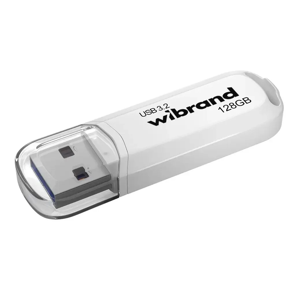 Флеш память USB Wibrand USB 3.2 Gen1 Marten 128GB White (WI3.2/MA128P10W)