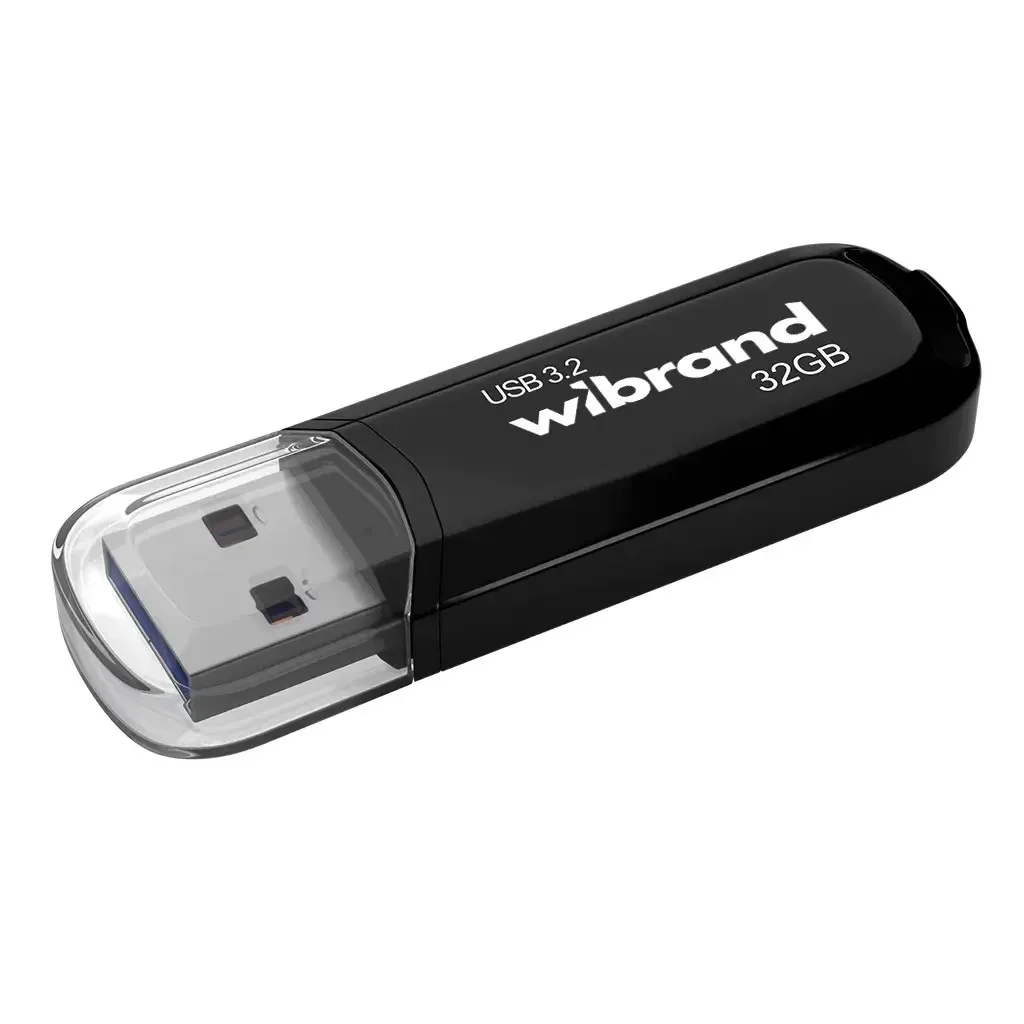 Флеш память USB Wibrand USB 3.2 Gen1 Marten 32GB Black  (WI3.2/MA32P10B)