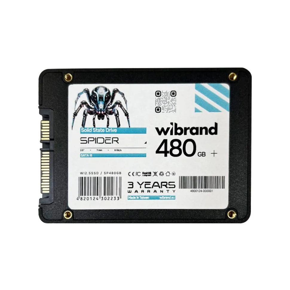 SSD накопичувач Wibrand Spider 480GB 2.5" SATAIII Bulk (WI2.5SSD/SP480GB)