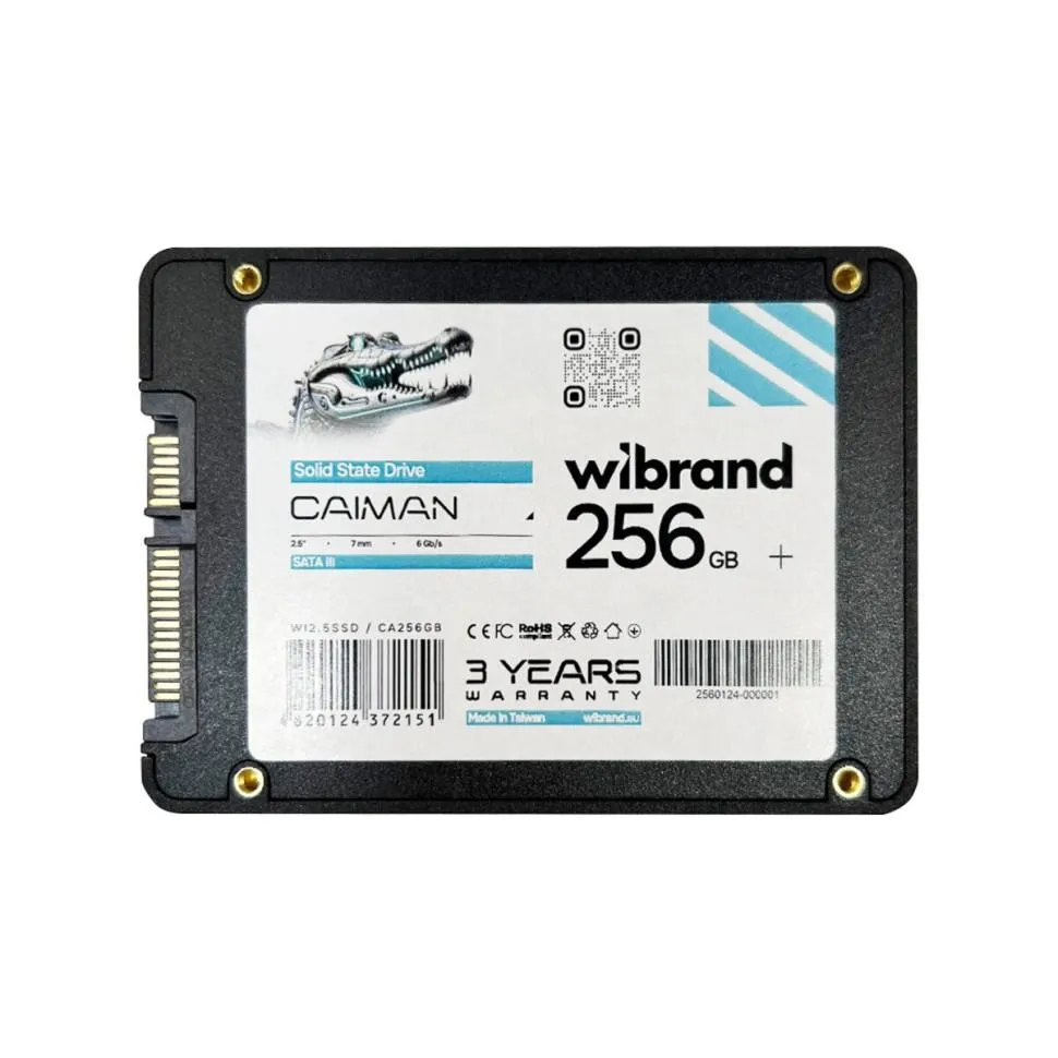 SSD накопичувач Wibrand Caiman 256GB 2.5" SATAIII Bulk (WI2.5SSD/CA256GB)