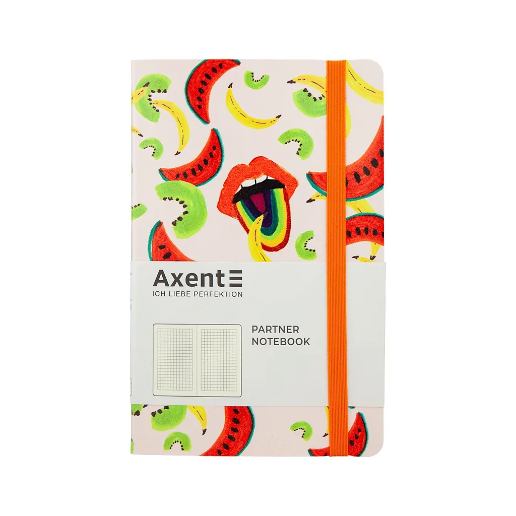 Записна книга Axent Partner BBH Soft 125x195 мм 96 аркушів в клітинку Fruits (8212-03-A)