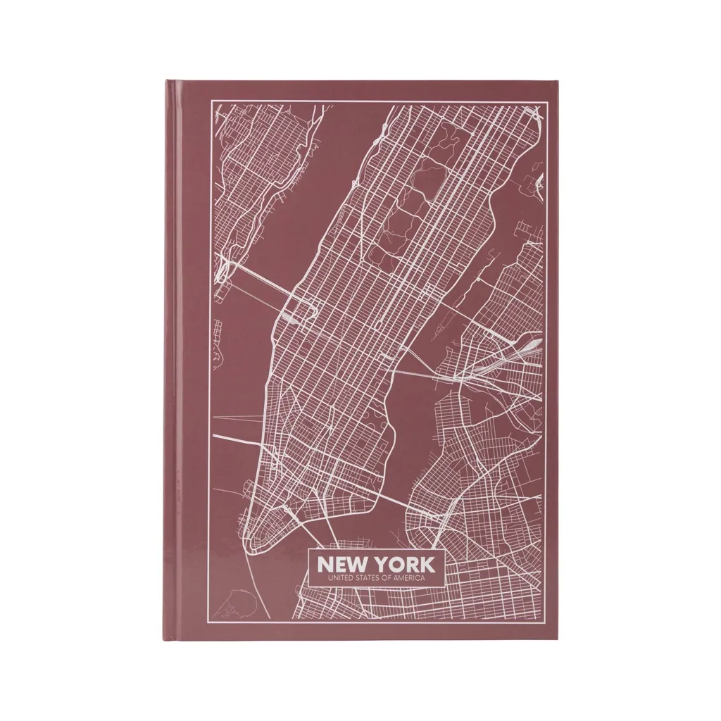 Записна книга Axent Maps New York А4 у твердій обкладінці 96 аркушів у клітинку (8422-543-A)