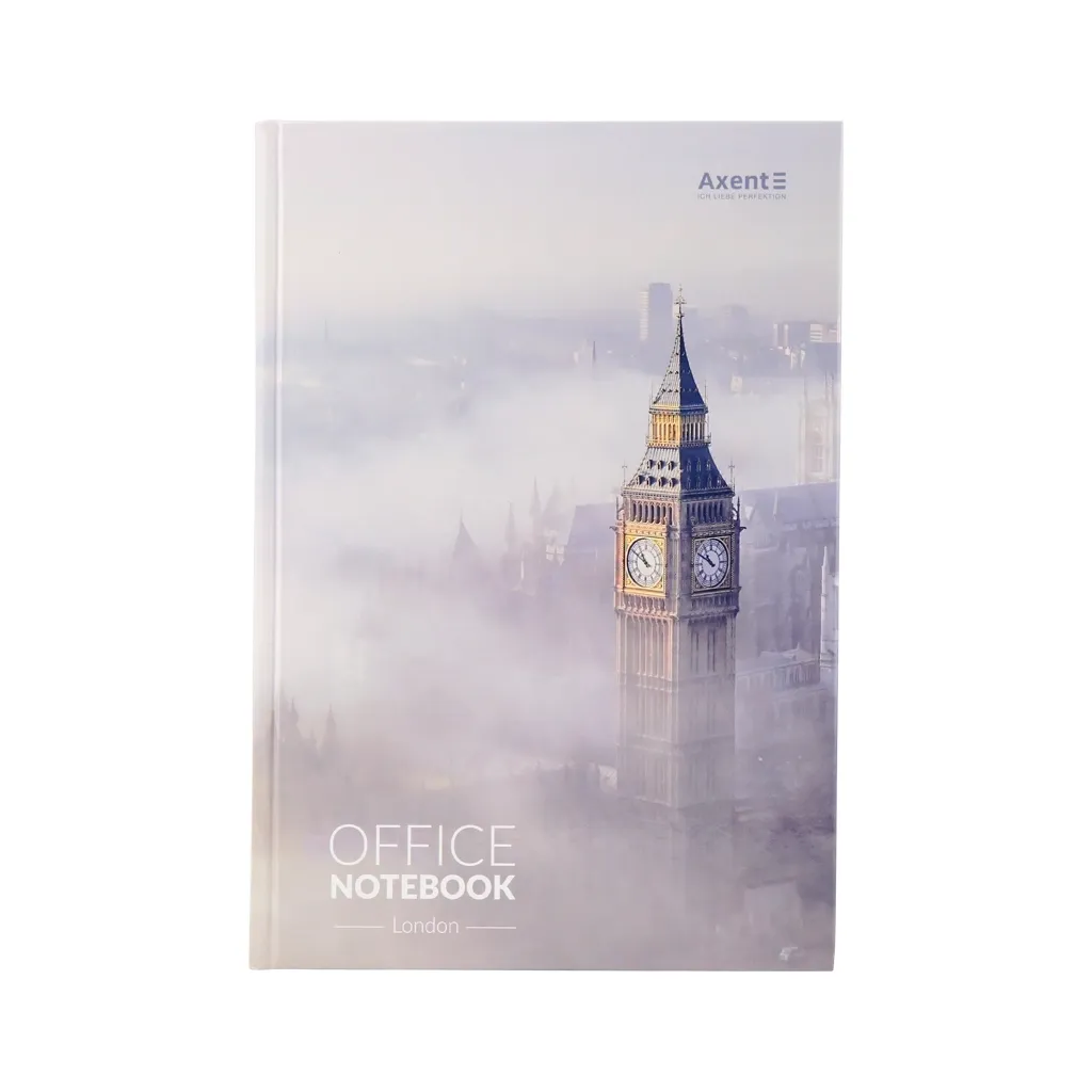 Записна книга Axent London А4 у твердій обкладинці 192 аркуші клітинка (8423-21-A)