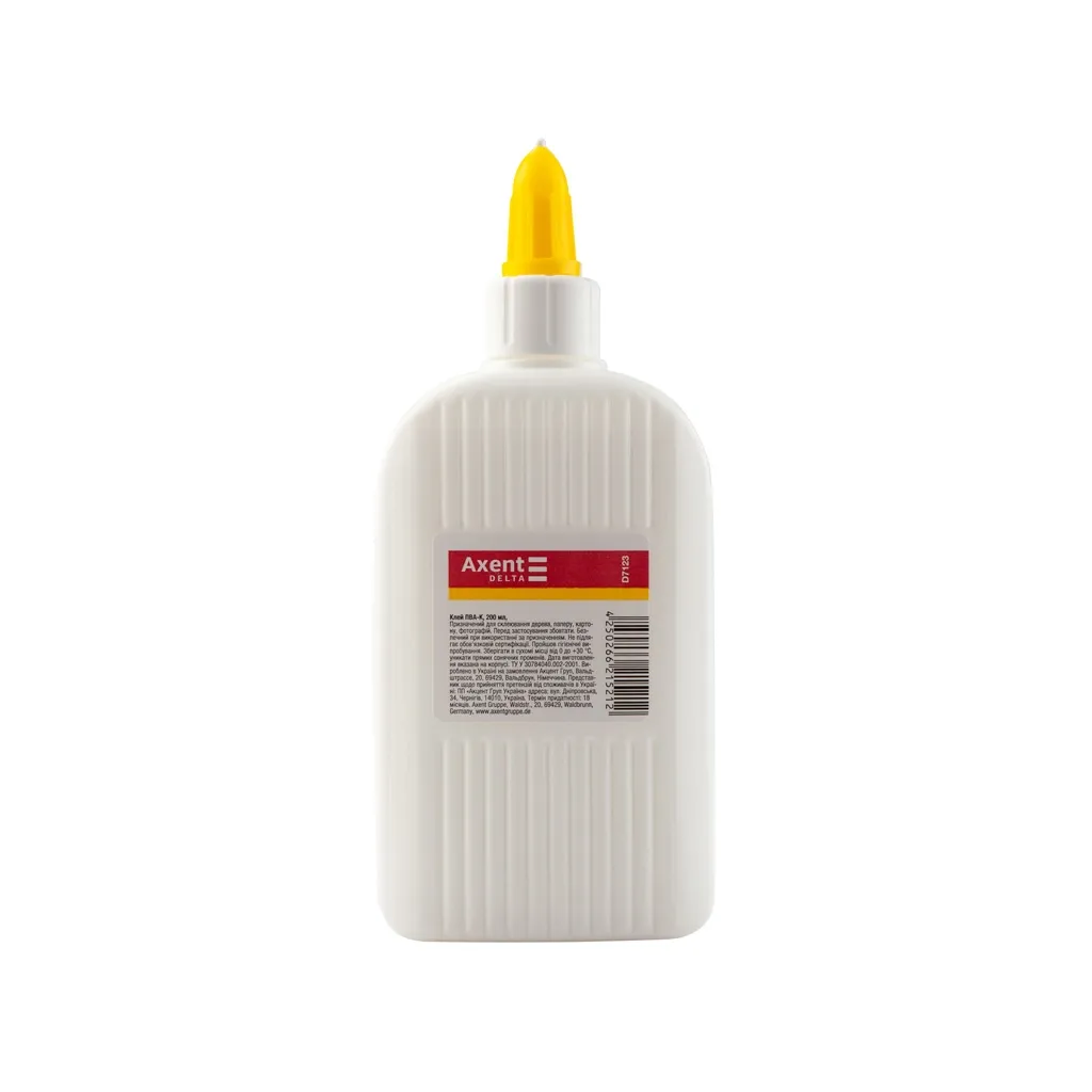  Delta by Axent White glue, PVA, 200 мл, cap dispenser (D7123)